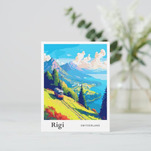 リギスイストラベルアートヴィンテージイラストレーション ポストカード (スタンド正面)