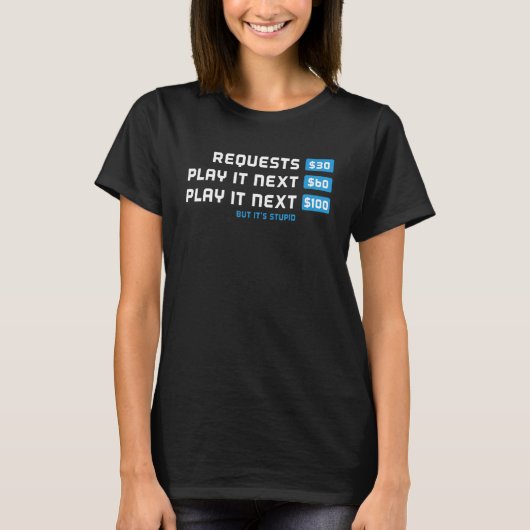 リクエストなしDj Not Your Jukebox DJ Tシャツ (正面)