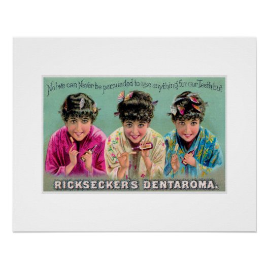 リクセッカーの象臭ヴィンテージ歯磨き粉Ad ポスター (正面)