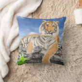 リクライニングタイガー装飾用クッション クッション (ブランケット)