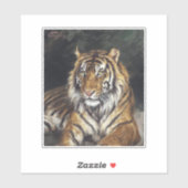 リクライニングタイガー（1866年～1919年）油彩画 シール (シート)