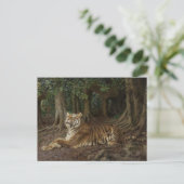 リクライニングタイガー(Geza Vastagh) ポストカード (スタンド正面)