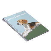 リクライニングビーグルのポートレート ノートブック (右側)