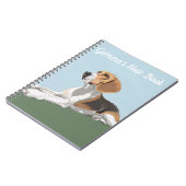 リクライニングビーグルのポートレート ノートブック (左側)