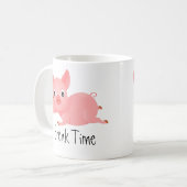 リクライニングピッグの破断時間 コーヒーマグカップ (正面左)