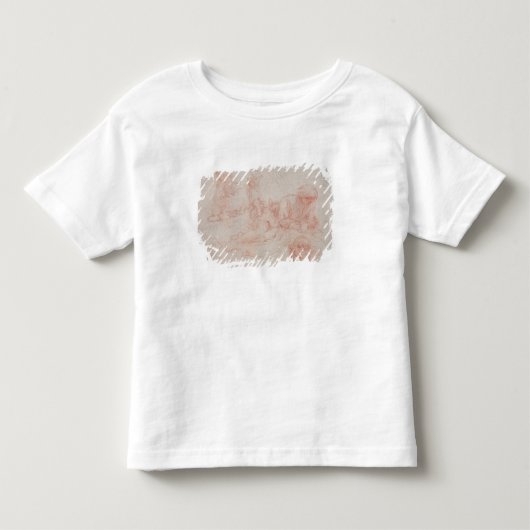 リクライニング勉強 トドラーTシャツ (正面)