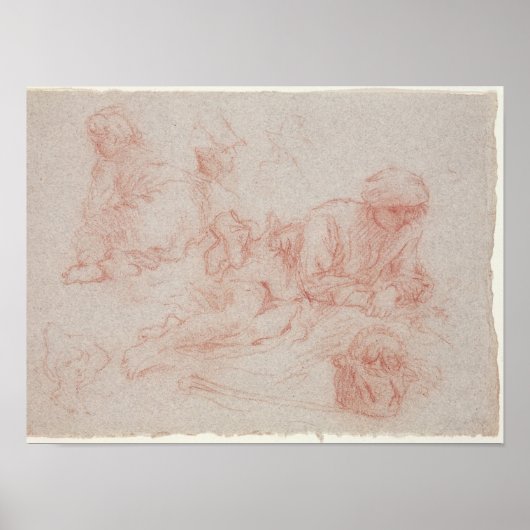 リクライニング勉強 ポスター (正面)