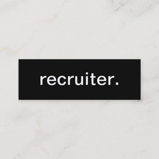 リクルーターの名刺 スキニー名刺 (正面)
