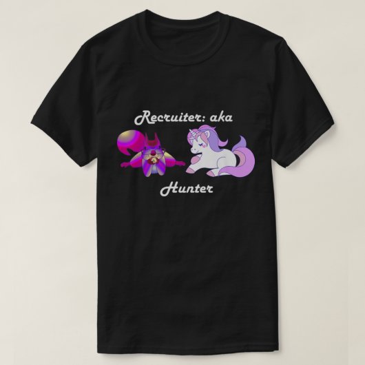 リクルーター紫リスUnicornハンタープレミアム Tシャツ (デザイン正面)