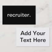 リクルーター 名刺 (正面/裏面)
