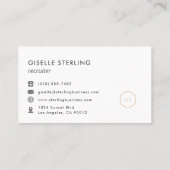 リクルーターHRコンサルタントLuxury エレガント Black 名刺 (裏面)