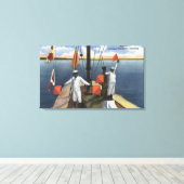 リクルー学ズのセマフォシグナリング – 米国海軍 キャンバスプリント (インサイチュ (ウッドフロア))