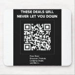 リクロールQRコード マウスパッド<br><div class="desc">Rickroll QR CodeはRick Astleyの「Never Would 与え Up」ビデオに人々を送る</div>