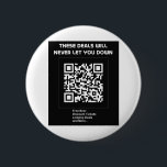 リクロールQRコード 缶バッジ<br><div class="desc">Rickroll QR CodeはRick Astleyの「Never Would 与え Up」ビデオに人々を送る</div>