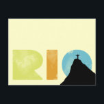 リクールオRJブラジル ポストカード<br><div class="desc">ブラジ書ルのリオデジャネイロについて。キリストの像とコルコバドの山のデザインとエレガント。BrasilRio独占的が著作権を所有する作品</div>