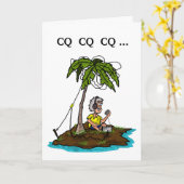 リググリーティングカード付き島の古いハム カード (黄色い花)