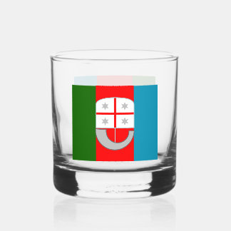 リグリア州の旗 (イタリアの地域) ウイスキーグラス