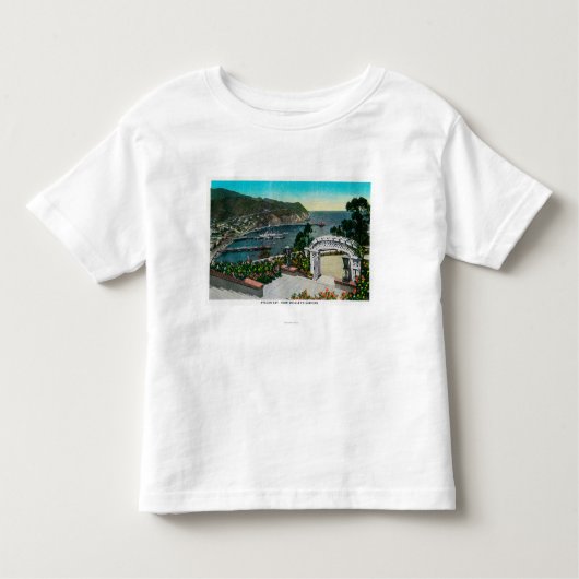 リグリーの庭からのAvalon湾 トドラーTシャツ (正面)