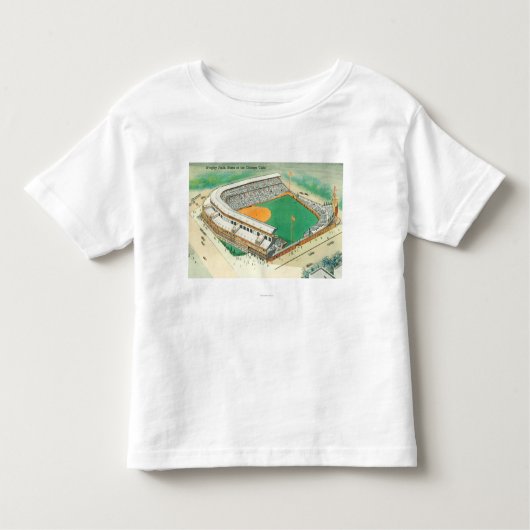 リグリー分野# 3Chicago、ILの空中写真 トドラーTシャツ (正面)