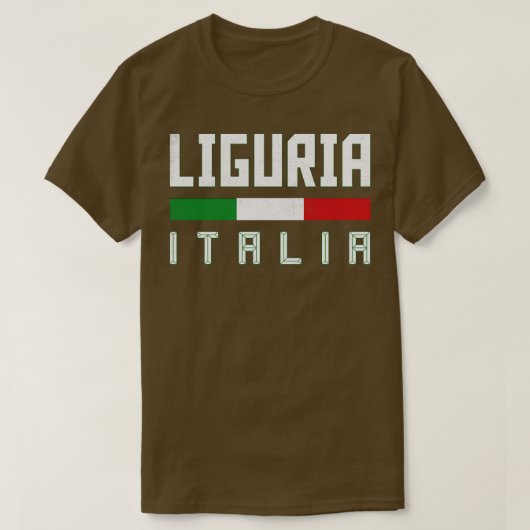 リグーリアイタリアタイポグラフィデザイン Tシャツ (デザイン正面)