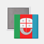 リグーリア国旗(イタリア) マグネット (正面/裏面)