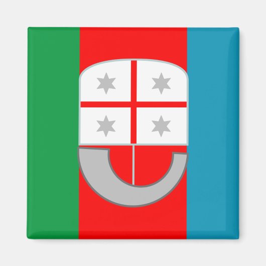 リグーリア国旗(イタリア) マグネット (正面)