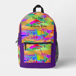 リケティの古い自転車の子供たち10代の大人 プリントバックパック