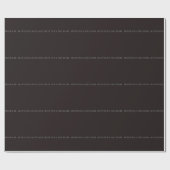 リコリス ブラック ミニマリスト プレーン モダン オリジナル ネーム ラッピングペーパー (フラット)