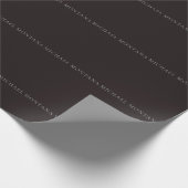 リコリス ブラック ミニマリスト プレーン モダン オリジナル ネーム ラッピングペーパー (角)