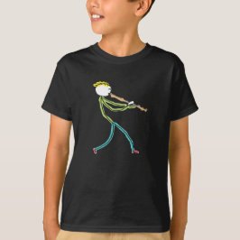 リコーダーを演奏する棒人間 Tシャツ