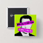 リコールの知事のスコットの歩行者 缶バッジ (正面&裏面)