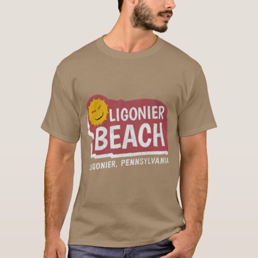リゴニアビーチ - ペンシルベニア州リゴニア Tシャツ (正面)