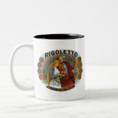 リゴレットオ素晴らしールハバナトバッコスシガーラベル ツートーンマグカップ (左)