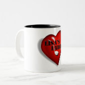 リサのひしゃくの茶マグ ツートーンマグカップ (正面左)