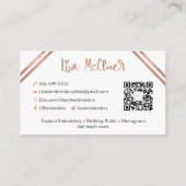 リサの刺繍 |編集不可テンプレート 名刺 (裏面)