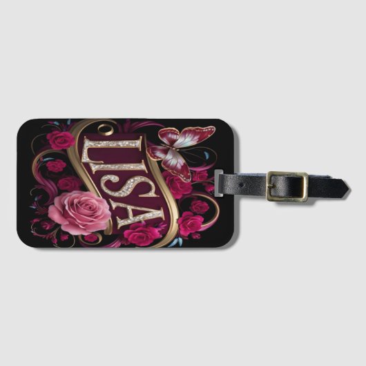 リサの花 ラゲッジタグ (正面横)