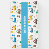 リサイカラフルクリングごみトラック&ビン誕生日 横断幕 (縦)