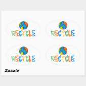 リサイカラフルクル 楕円形シール (シート)