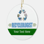 リサイクユーモアのあるル セラミックオーナメント (左)