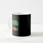 リサイクルごみトラックの子供が大型トラックのゴミ箱 コーヒーマグカップ (正面左)