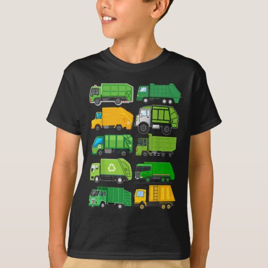 リサイクルごみトラック子供の誕生日ギフト Tシャツ (正面)