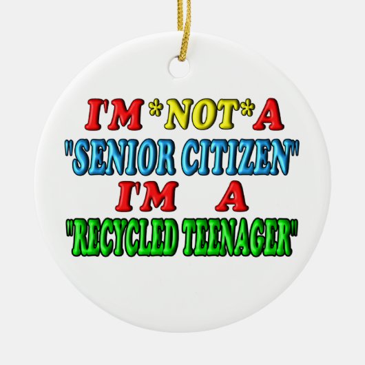 リサイクルされた10代の若者 セラミックオーナメント (正面)