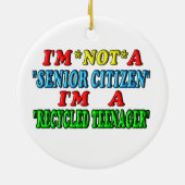 リサイクルされた10代の若者 セラミックオーナメント (裏面)