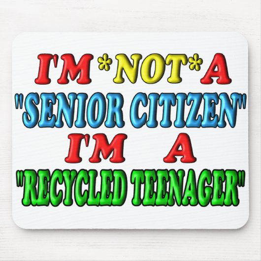リサイクルされた10代の若者 マウスパッド (正面)