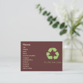 リサイクルそれは容易な接触または名刺です 名刺 (スタンド正面)