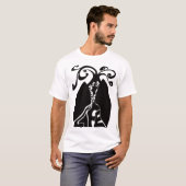 リサイクルの生命黒 Tシャツ (正面フル)