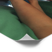 リサイクルの看板を持つ子供 ポスター (角)