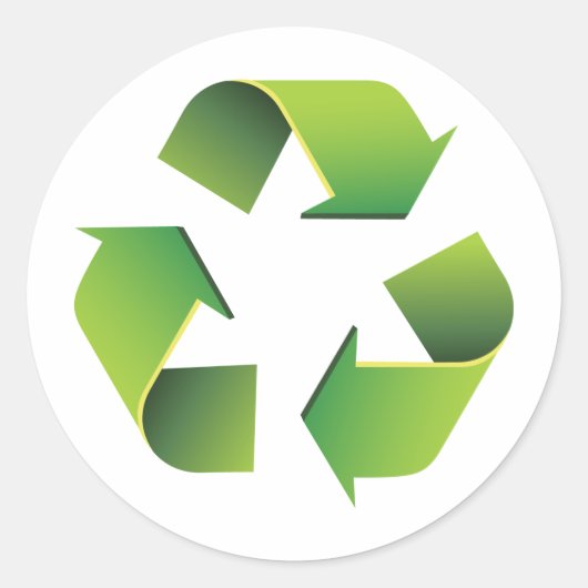リサイクルの看板 ラウンドシール (正面)