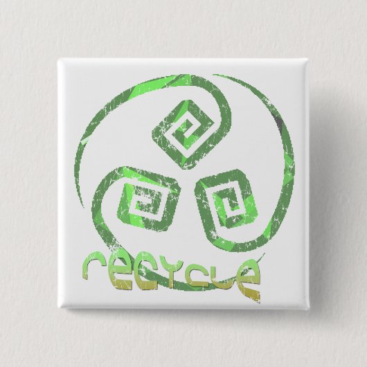 リサイクルの種族ボタン 缶バッジ (正面)