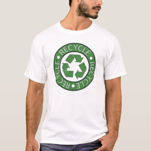 リサイクルの緑のロゴ Tシャツ